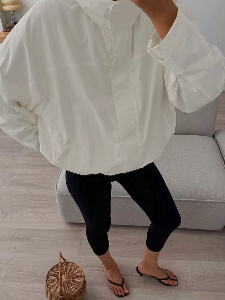 SOERA Melanie Hooded Windbreaker Jacket - Jacket - SOERA-139971-BEI-S-22403 Ivory S