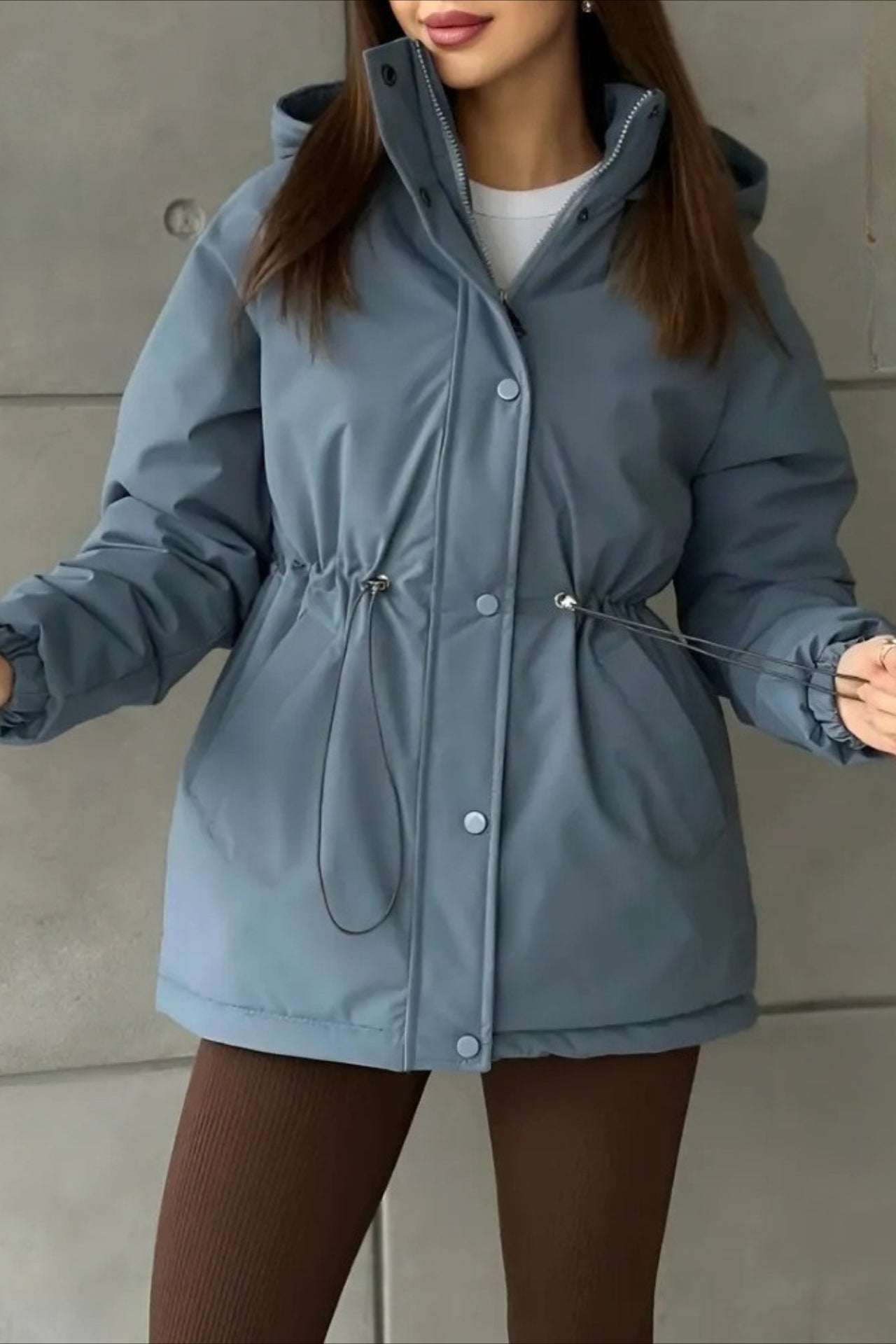 SOERA Adele Hooded Windbreaker Jacket - Jackets - Am1770383550823314442 Blue S