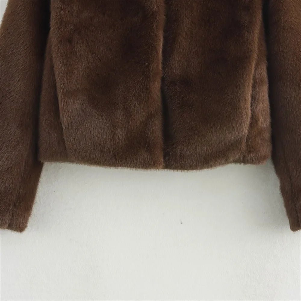 SOERA Alexandra Faux Fur Jacket - Jackets - LI1760504685431109474 Brown M