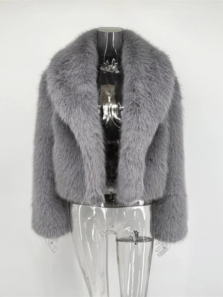 SOERA Andrea Faux Fur Coat - Jackets - 3256809848645660-;ey1766488746540911470 Gray S