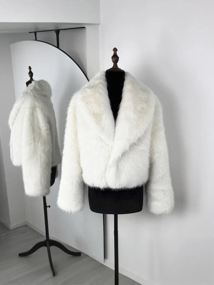 SOERA Andrea Faux Fur Coat - Jackets - 3256809848645660-;TA1766488746545993457 White S