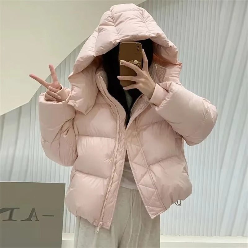 SOERA Bella Thick Hooded Puffer Jacket - Jackets - 3256809473638795-;CZ1763832189582221099 Pink XL