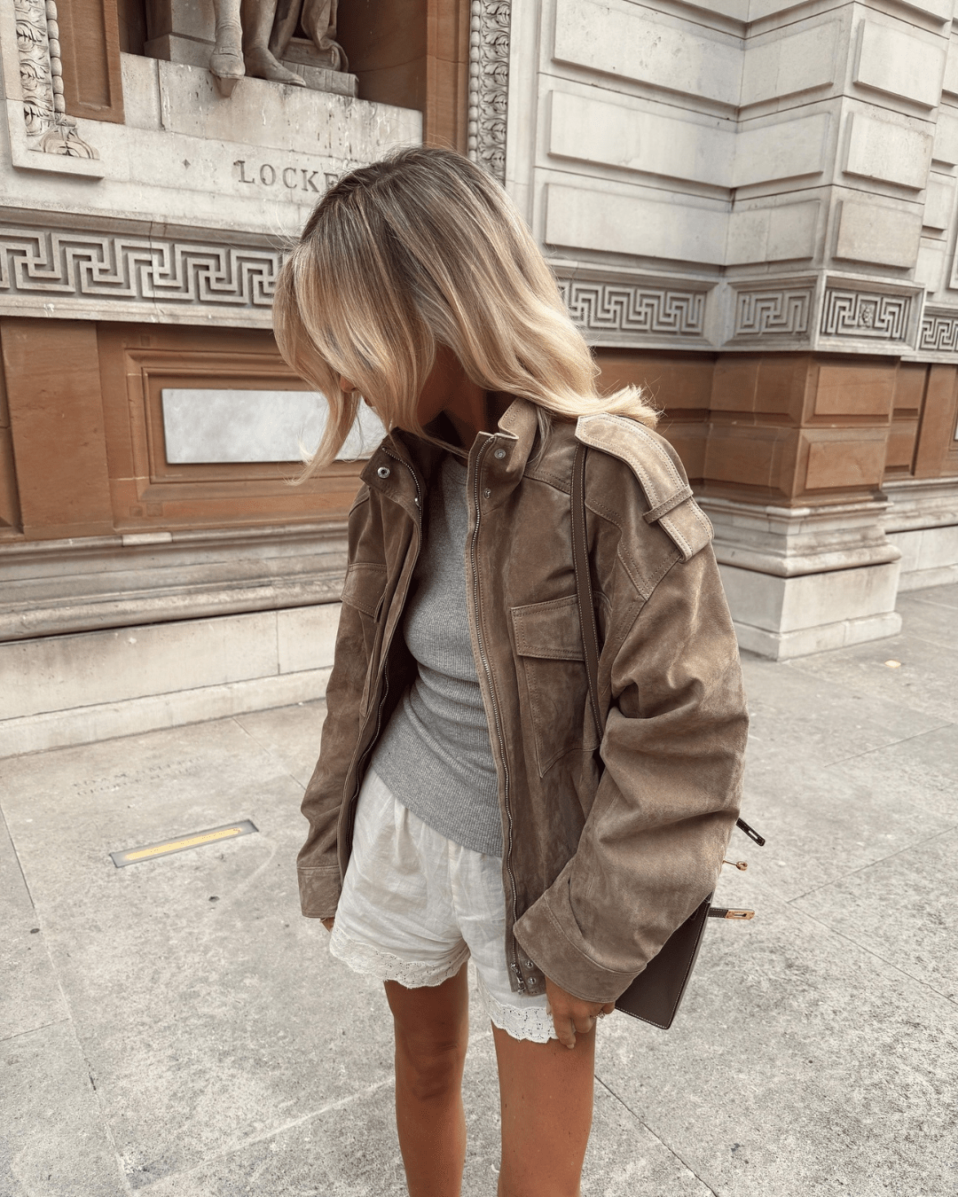 SOERA Charice High - Neck Suede Jacket - Jackets - xK1774004001183403591 Sand S