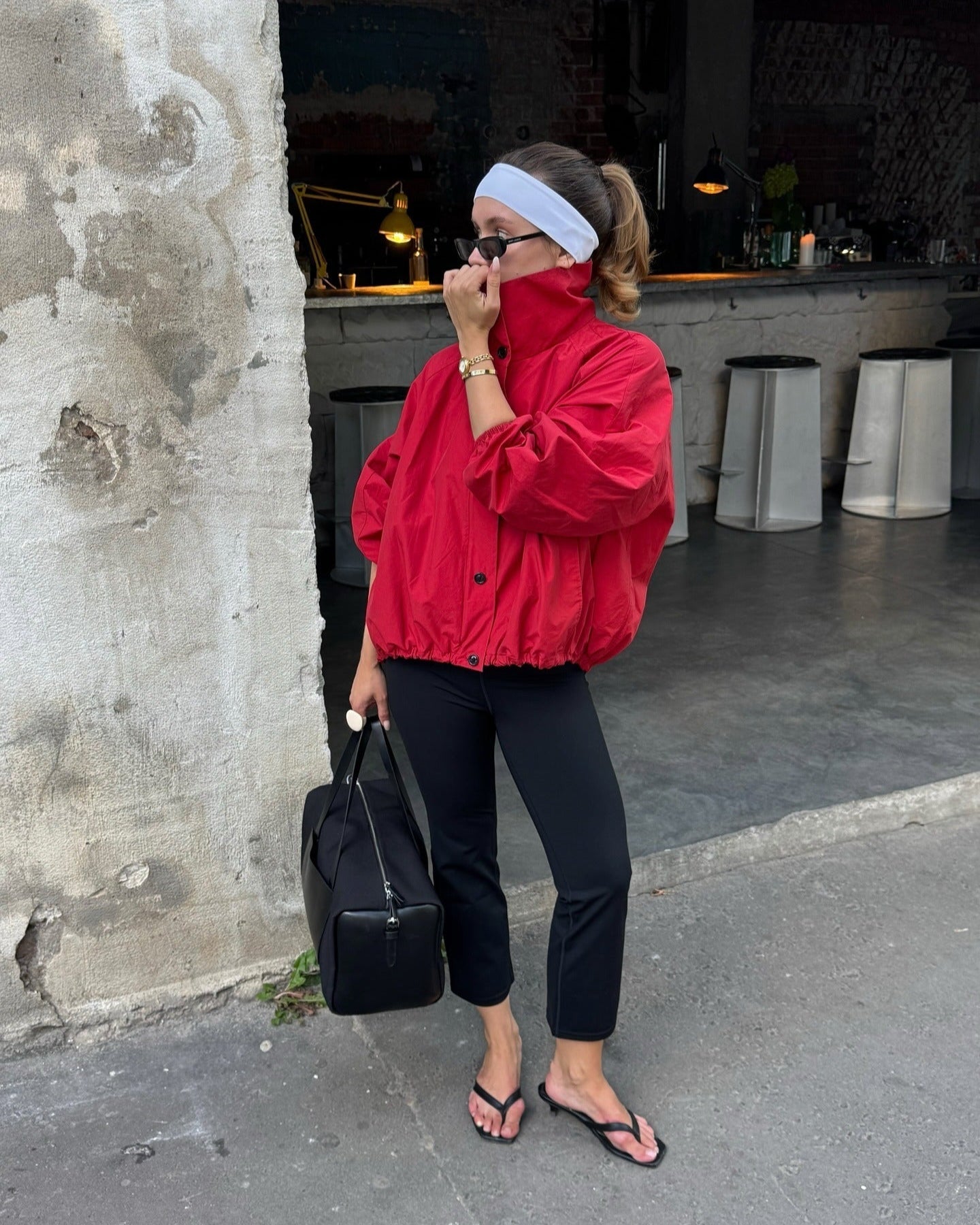 SOERA Clara High - Neck Bomber Jacket - Jackets - RK1765197968548826043 Red S