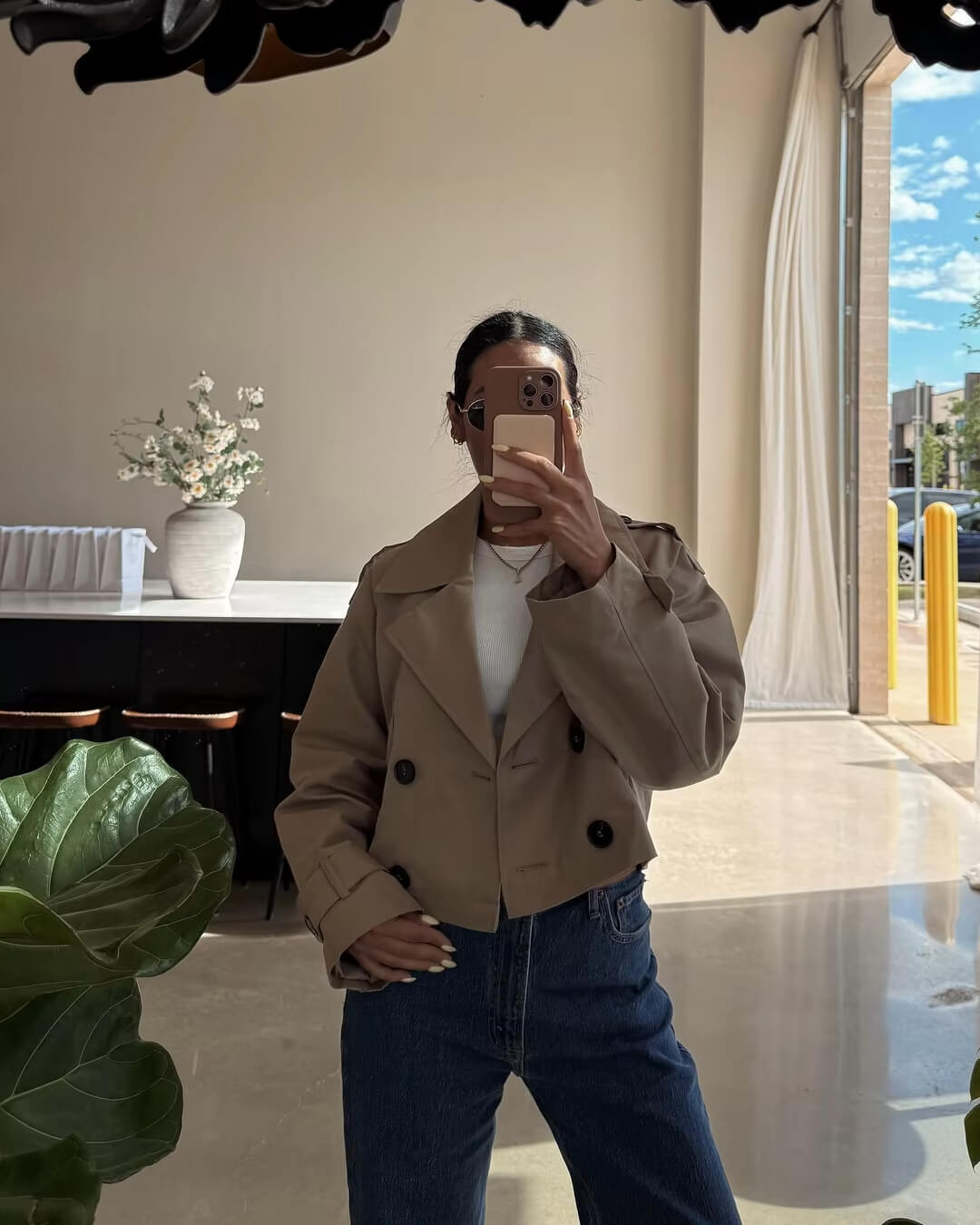 SOERA Janice Cropped Trench Coat - jackets - 3256809547252678-;Po1757549904250200631 Beige L