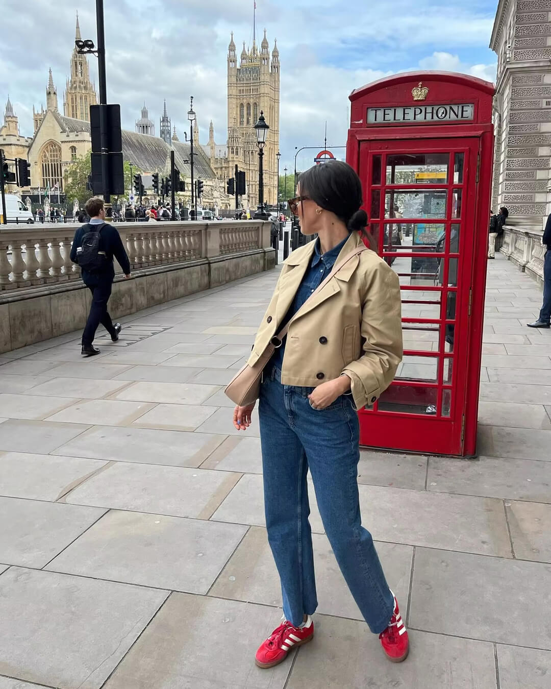 SOERA Janice Cropped Trench Coat - jackets - 3256809547252678-;SR1757549904250640696 Brown L