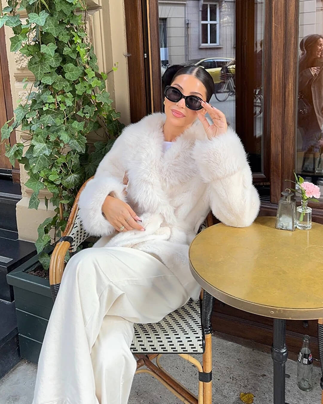 SOERA Jessa Faux Fur Trim Coat - Jackets -  Brown M