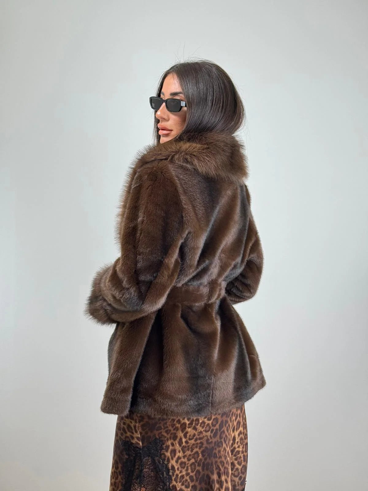 SOERA Louise Faux Fur Coat - Jackets -  L Coffee