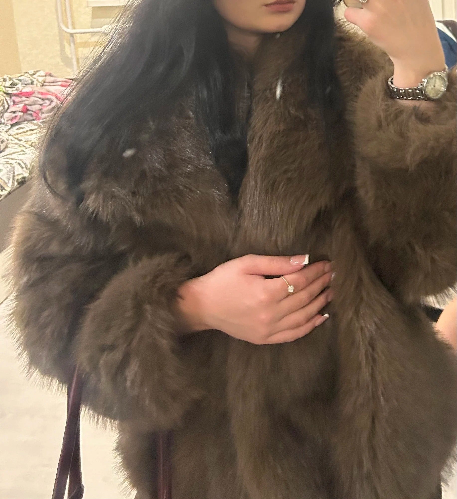 SOERA Mandy Faux Fur Jacket - Jackets - BR1761641699275372822 Brown L