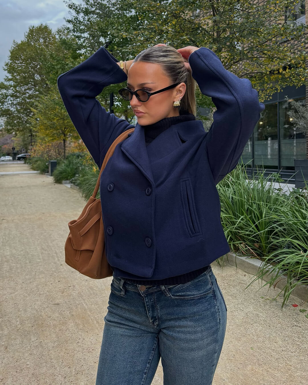 SOERA Suzane Short double - breasted Coat - Jackets - Nj1766362638993370649 Navy Blue M