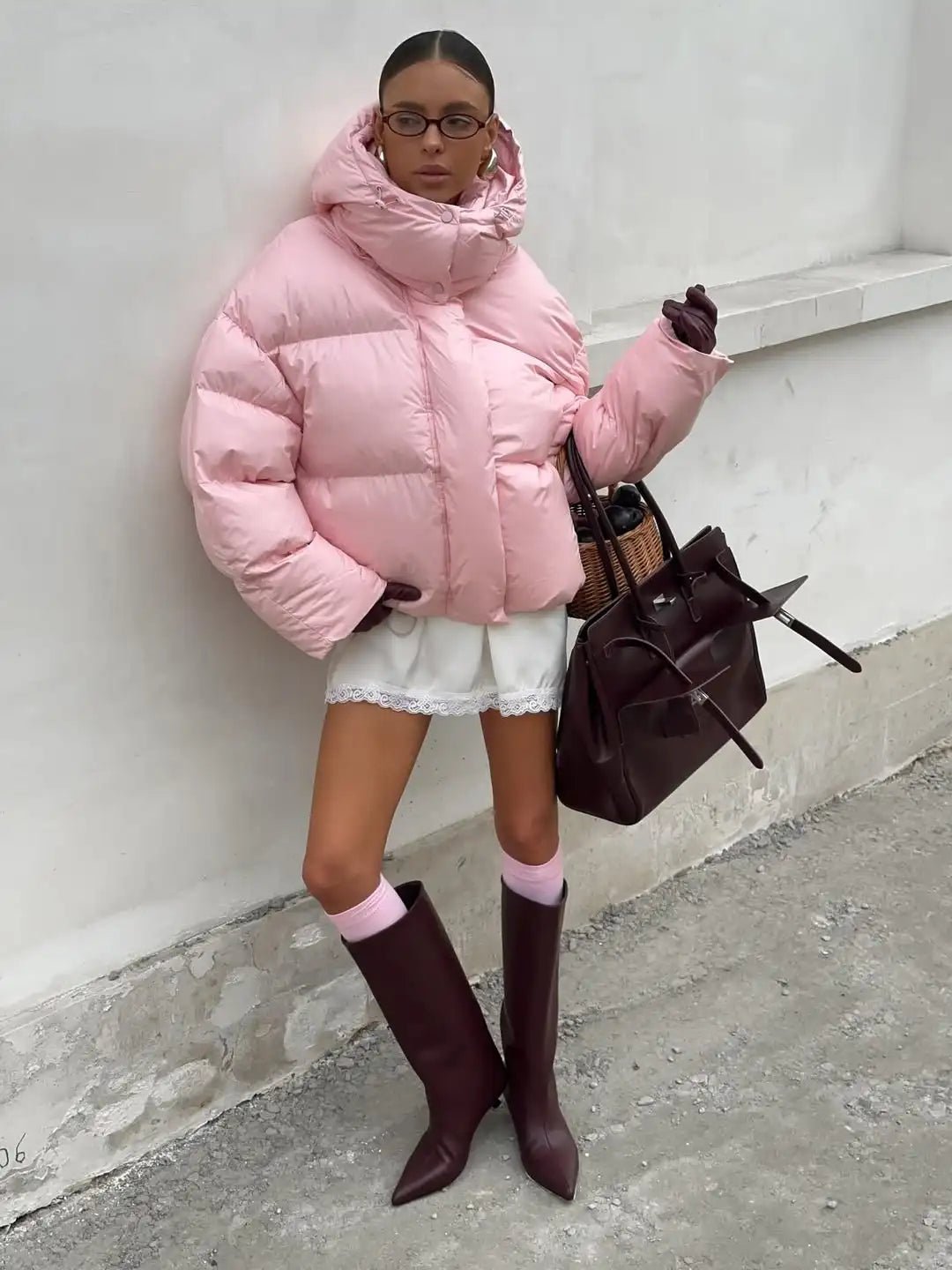 SOERA Vina Hooded Puffer Jacket - Jackets - 3256809830877938-;At1763778893257985306 Pink M