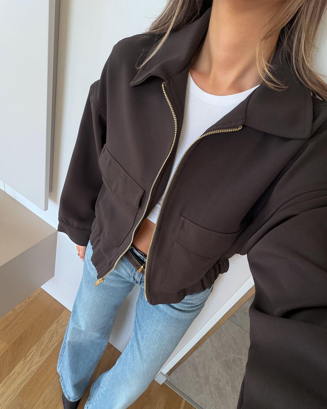 SOERA Zoey Zip Up Pocket Jacket - Jackets - 1005010155299500-;aH1774621553279313735 Dark Brown XS