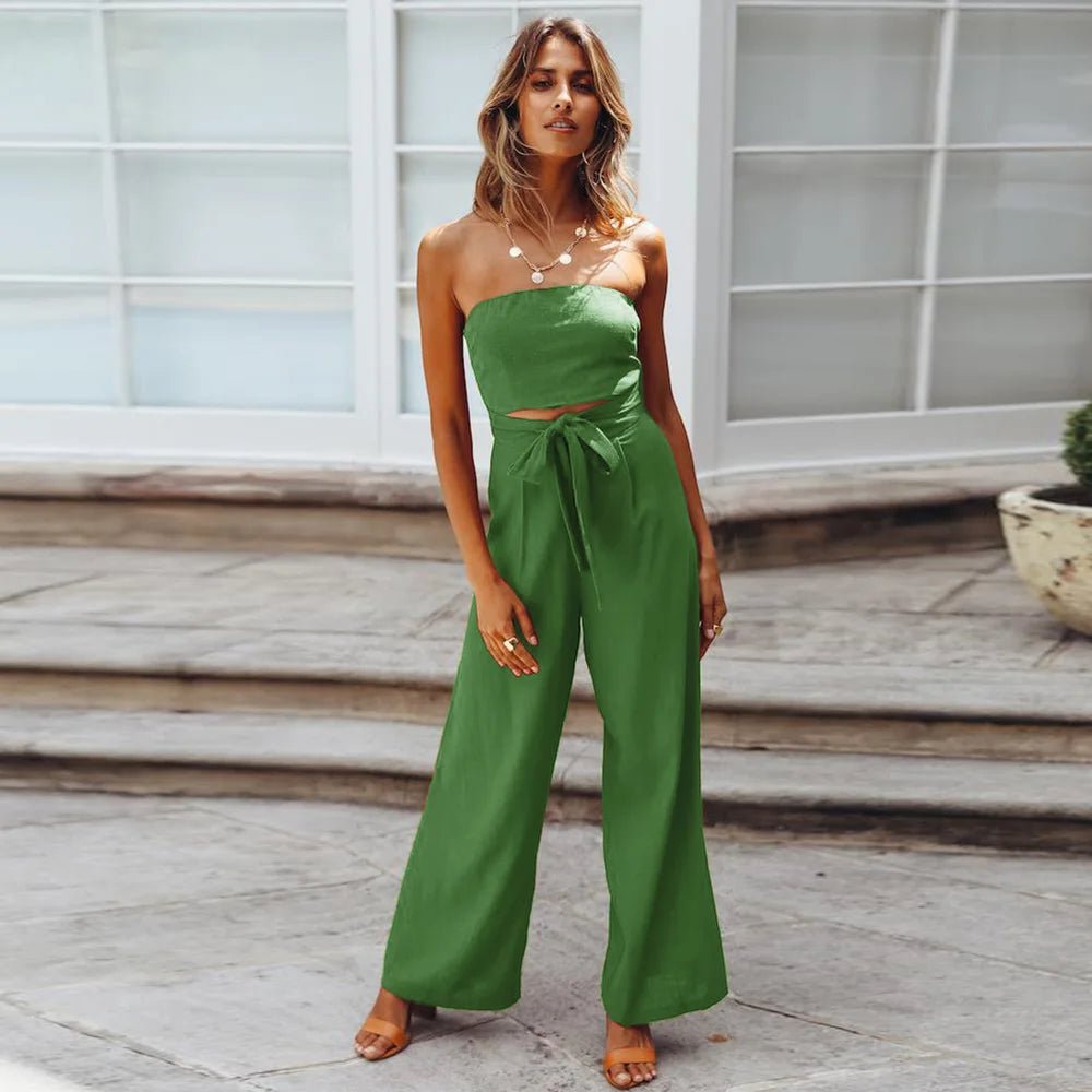 SOERA Regina Strapless Straight Jumpsuits - Jumpsuits & Rompers -  Blue XS