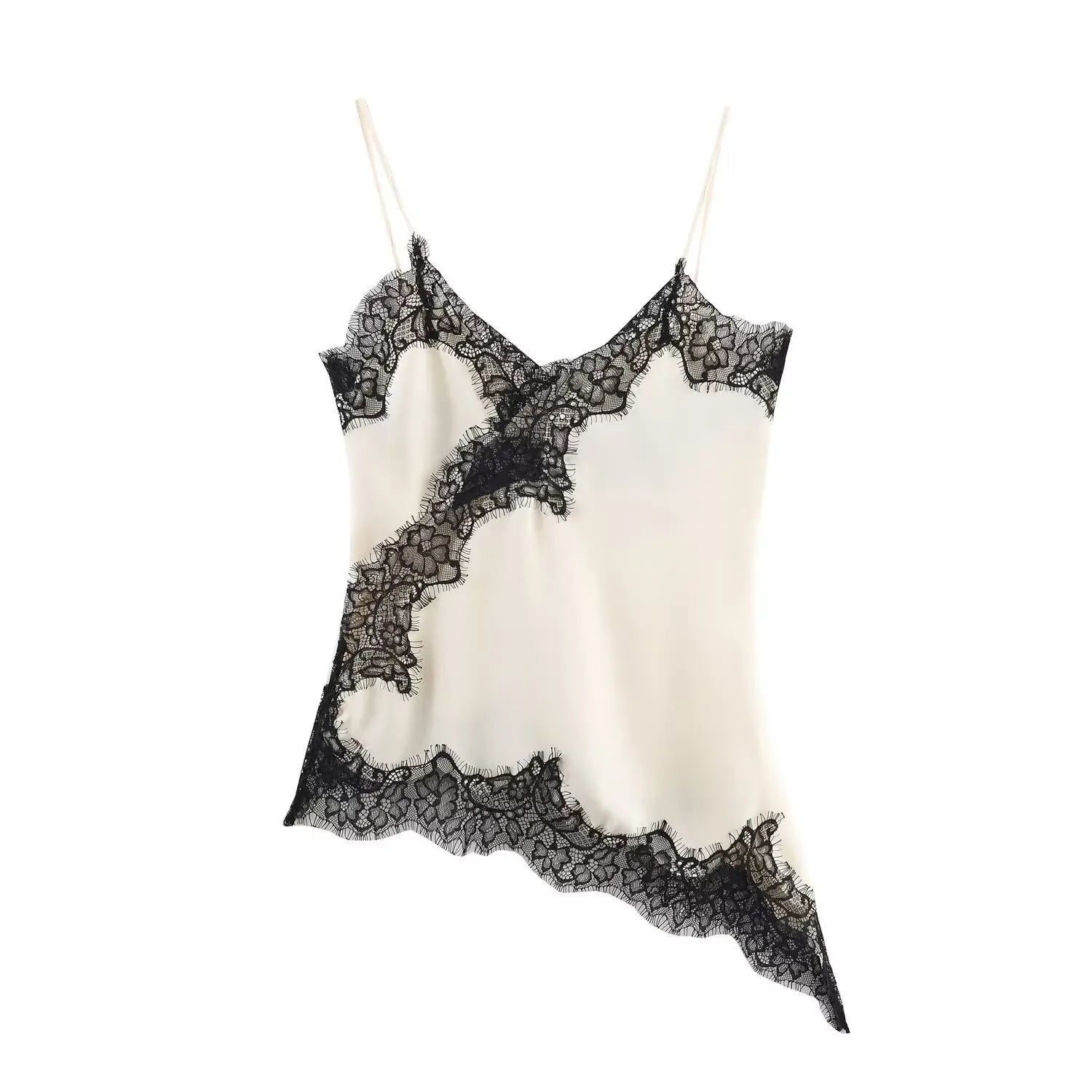 Kara Asymmetric Satin Cami Top