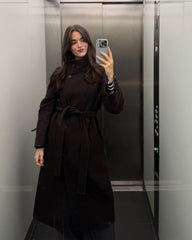 Maria Double-Breasted Long Coat