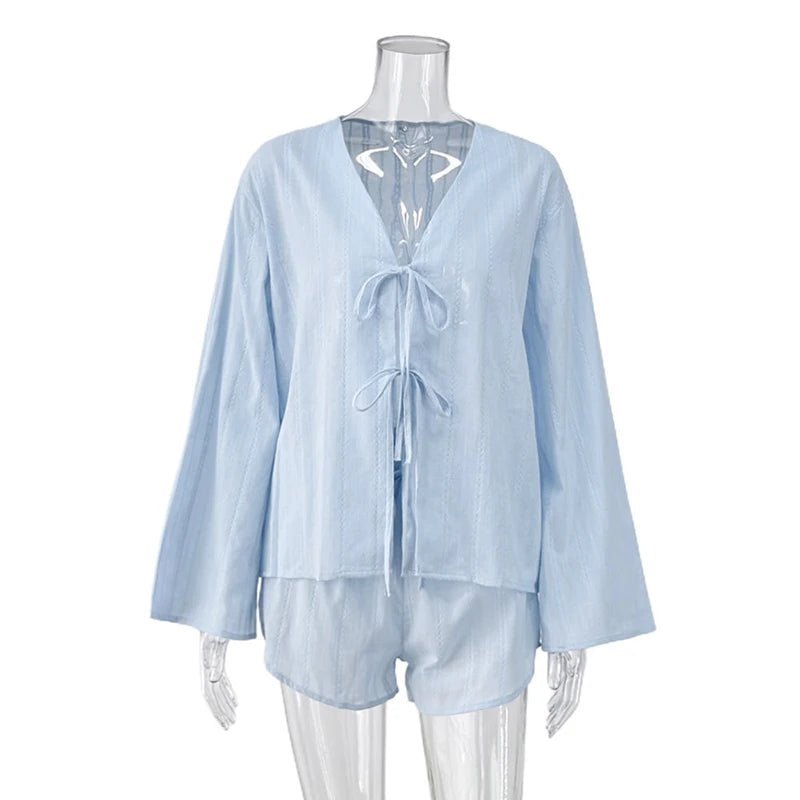 SOERA Julienne Cardigan Shorts Set - Matching Sets - 1005008557919058-;sx1769140529578072998 S