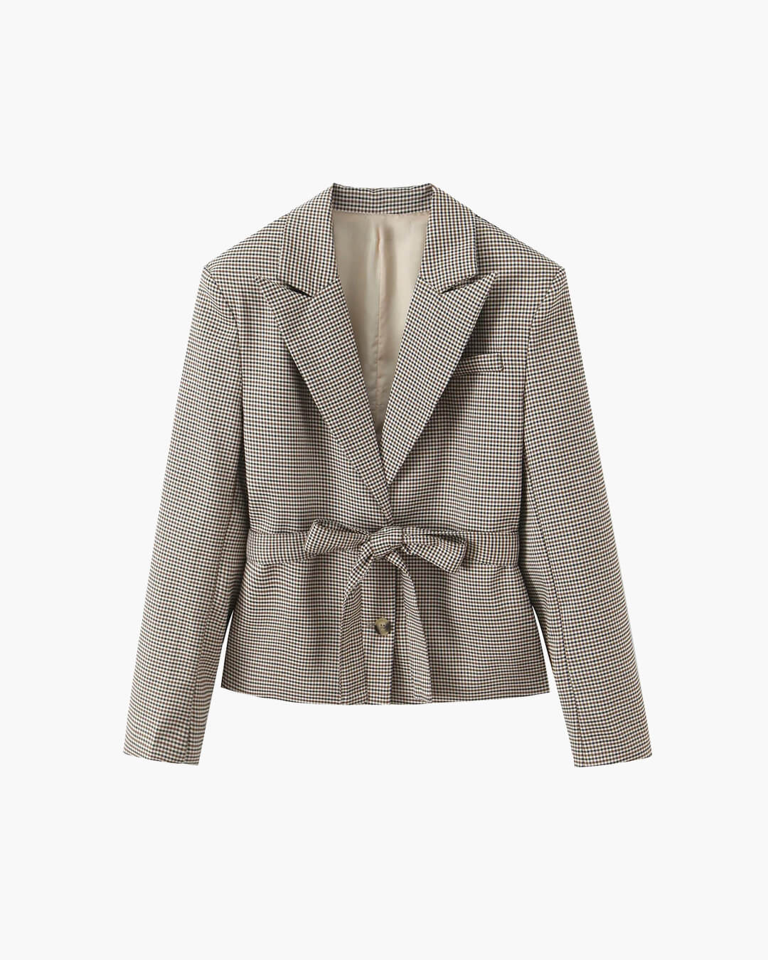 SOERA Lucy Houndstooth Belted Shorts Suit - Matching Sets - 1005010106269418-;UW1770303445138348552 Blazer L