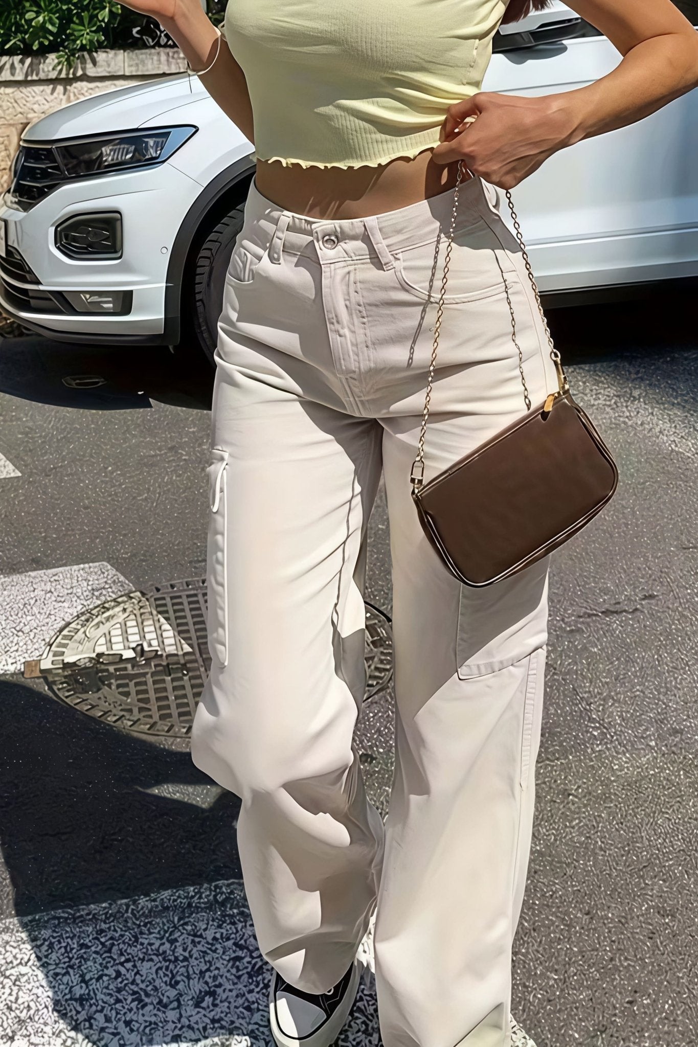 SOERA Bianca Pocket Cargo Straight Pants - Pants -  Beige S