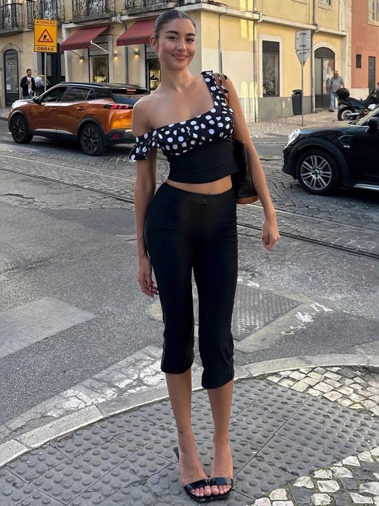 SOERA Juliette Black Capris Pants - Pants - 1005010009819776-;Jz1769140532409293415 S