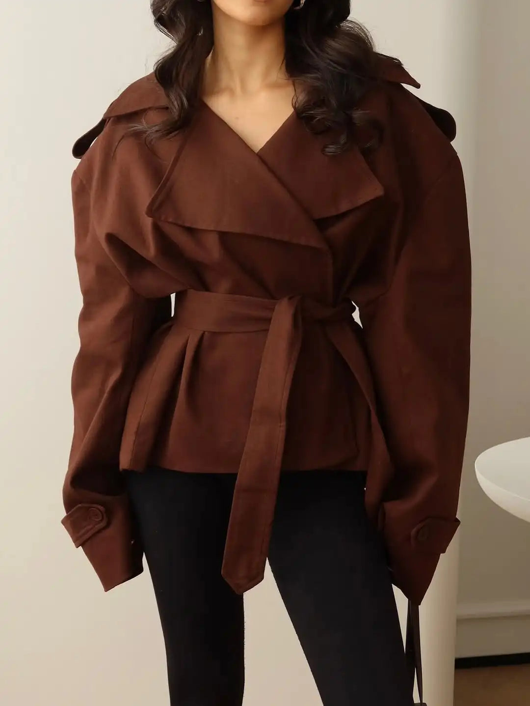 Molly Belted Cropped Trench Coat