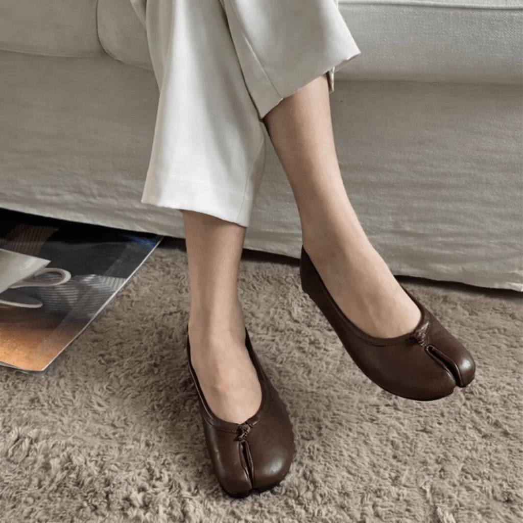 SOERA Bianca Split-Toe Leather Mules - Shoes -  Brown 37