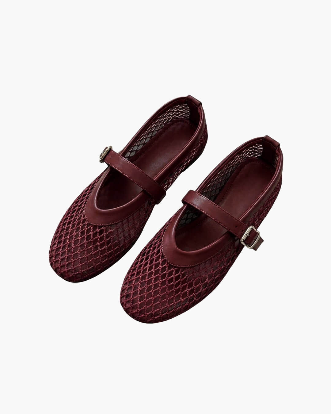 SOERA Margaux Mesh Ballet Flats - Shoes - SOERA-508099-BUR-OS-55427 Burgundy 36