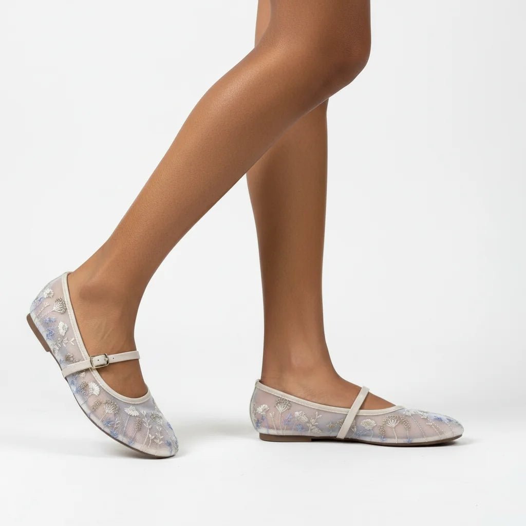 SOERA Priscilla Embroidered Ballet Flats - Shoes -  35