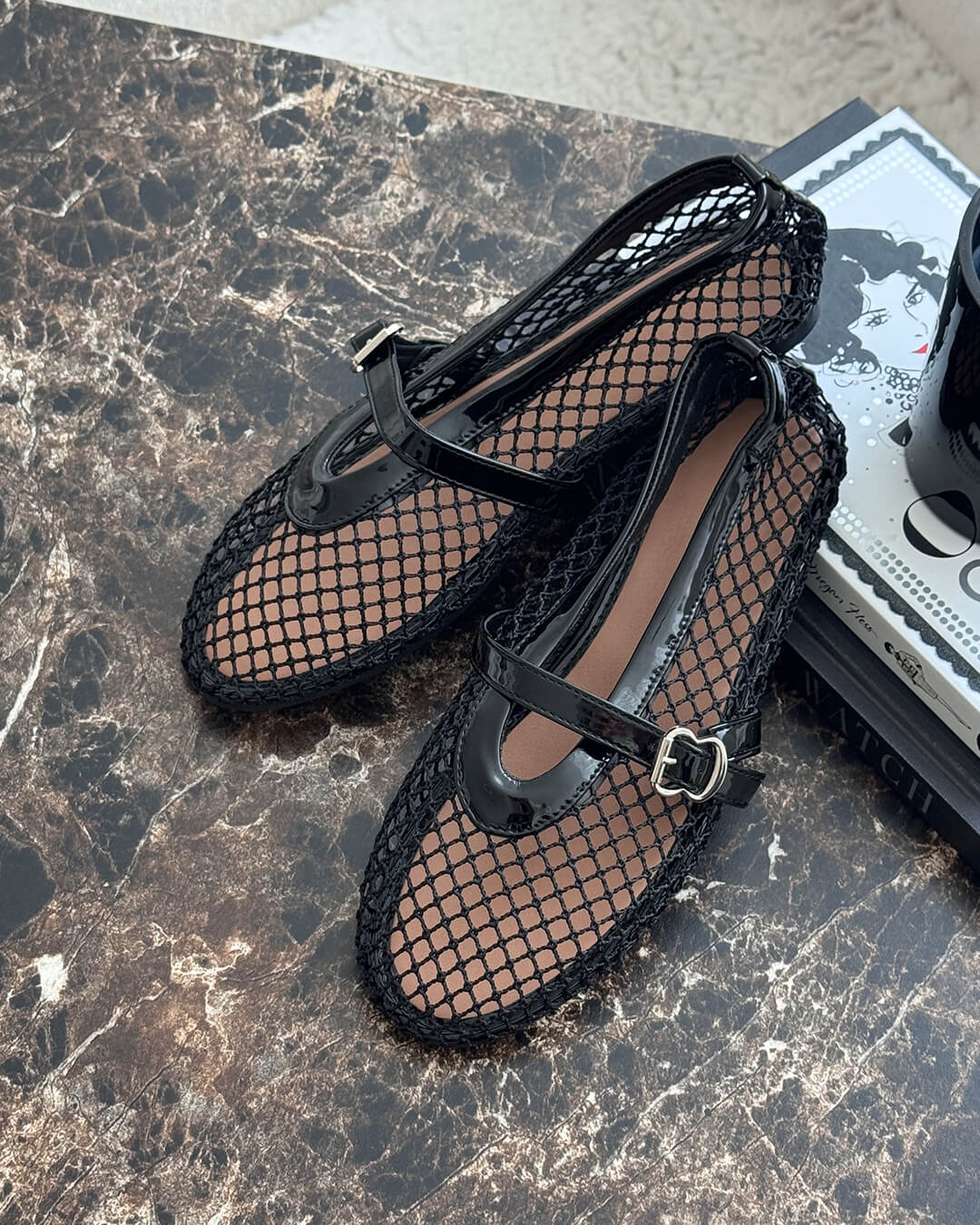 SOERA Rebecca Mesh Ballet Flats - Shoes - SOERA-Rebecca-Mesh-Ballet-Flats-Shoes-Black/36 Black 36