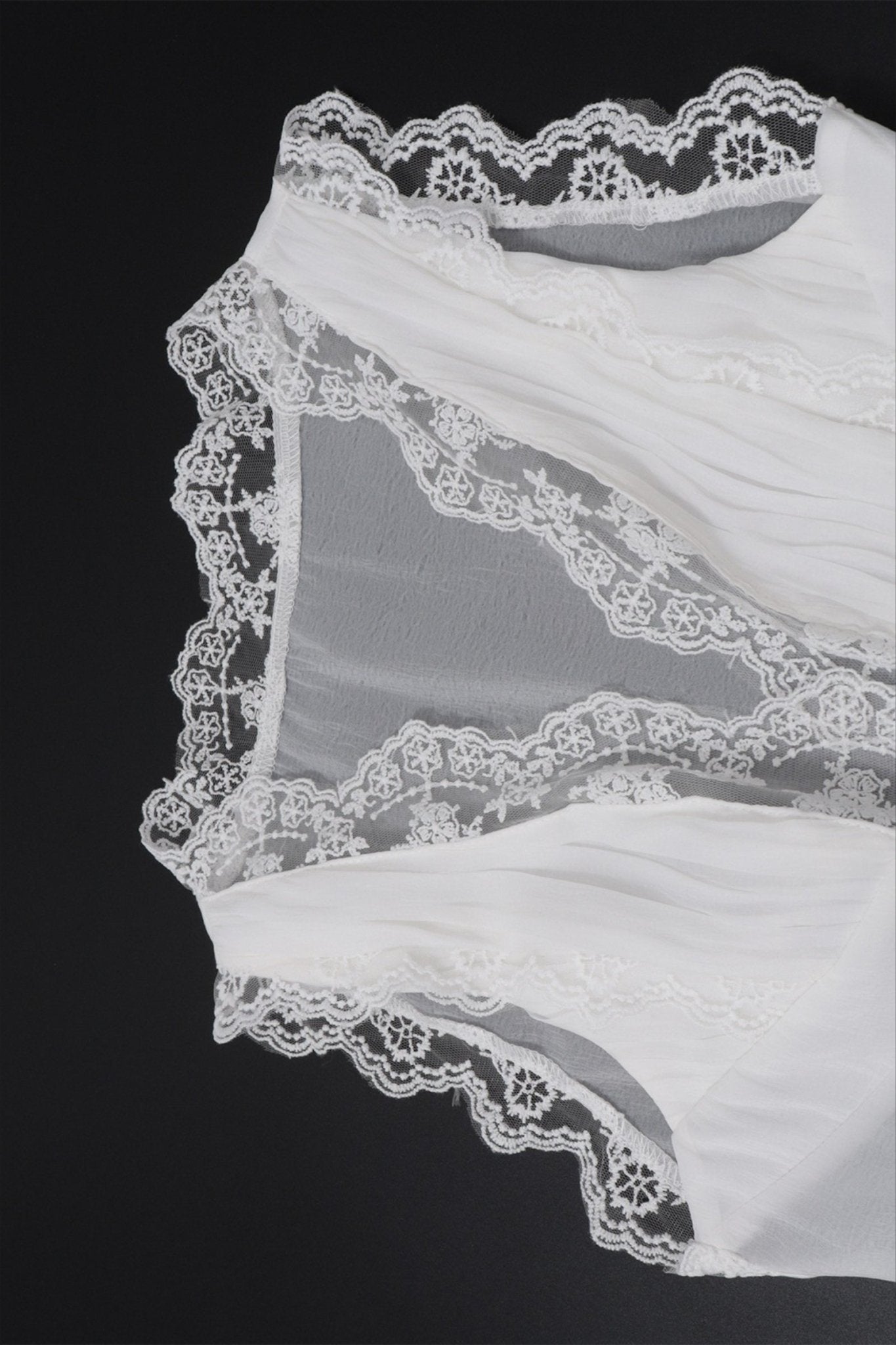 SOERA Guinevere Lace Trim Tie Back Skirt Set - Skirt - SOERA-559363-WHI-S-93283 White Set (Top+Skirt) S