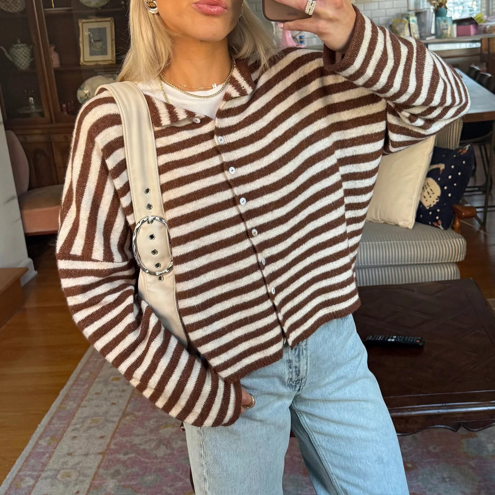 Sofia Striped Cardigan