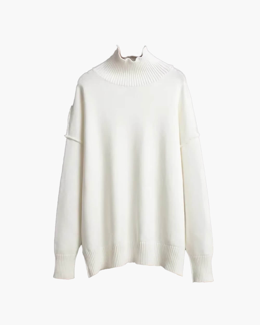SOERA Katie Turtleneck Knit Sweater - Tops - 1005007526537365-;za1763050844741784416 White M