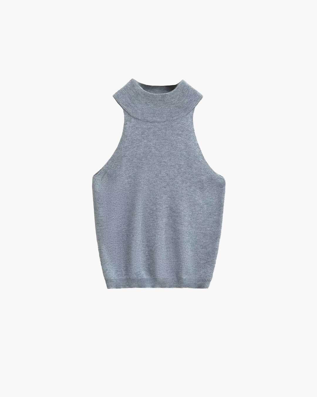 SOERA Nicky Halter Neck Sleeveless Knit Crop Top - Tops - 3256809116382364-;wa1764062902733253721 Black S