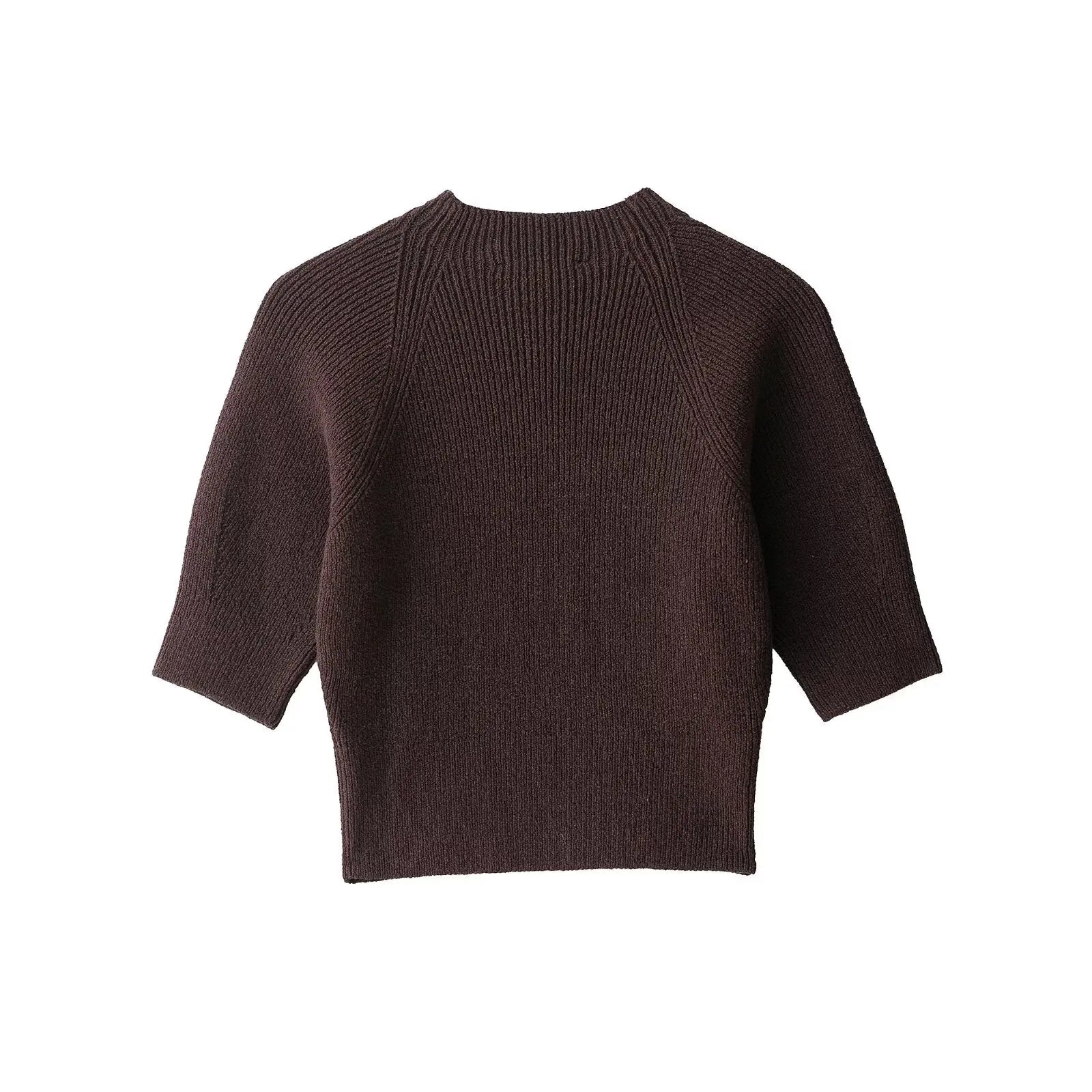 SOERA Paloma Seamless Knit Crop Top - Tops - 1005010013338125-;DU1764703454034270871 Brown S