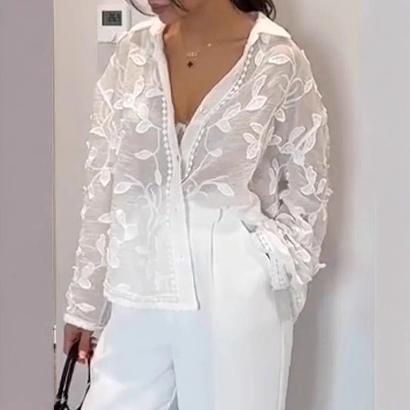 SOERA Tina Long Sleeve Embroidered Blouse - Tops - 1005009548311091-;Ob1775670887781422324 XL